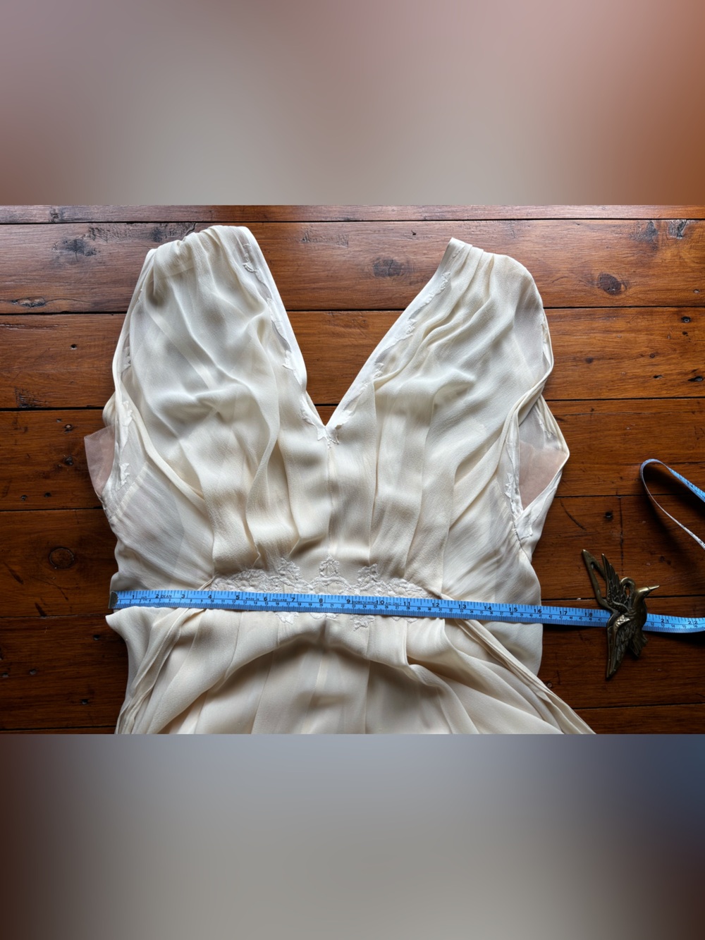 Vintage 1930's Silk Chiffon Wedding Gown - Picture 13 of 17